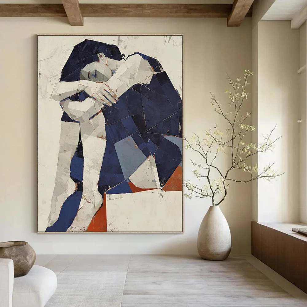 White Original Figure Modern Giant Abstract Wall Art XO2KH